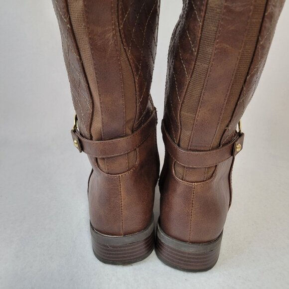 G By Guess Womens Knee High Boots Brown Size 10 Faux Leather - Picture 13 of 14